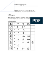 Belajar Huruf Hiragana Katakana Bahasa Jepang PDF