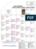 SCDNF January 2015 Schedule