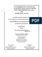 Studies On Standerdisation of Recipe For Preparation of Aonl1