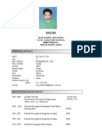 Resume: Izar Nazrul Bin Ismail No 33, Taman Sri Wangsa, 09800 SERDANG, Kedah Darul Aman Personal Details