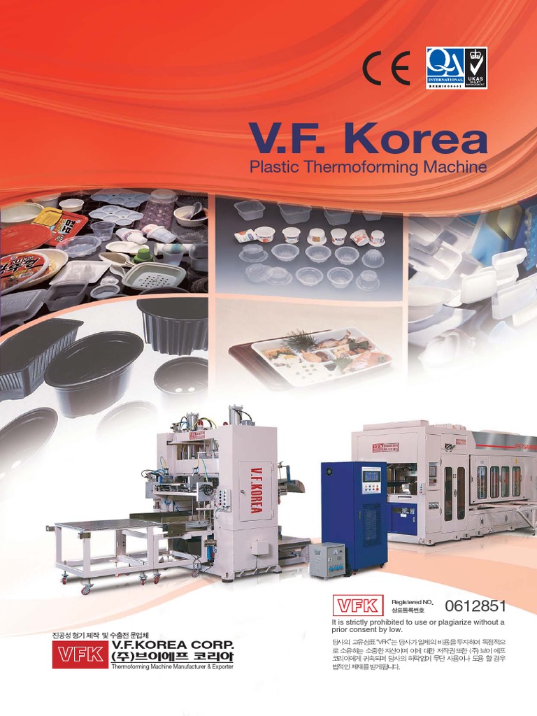 V.F. Korea Thermoforming Machines Overview | PDF | Electric Motor ...