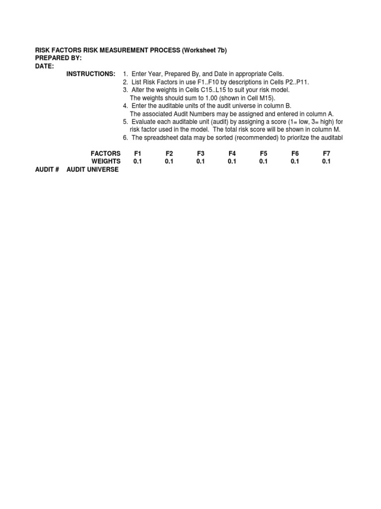 IT Risk Assessment Worksheet | PDF | Business Process | Computer Security