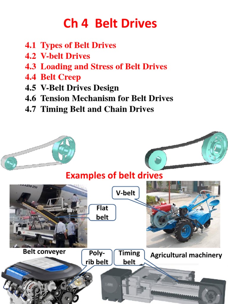 Ch4 Belt Drives-1 | PDF | Belt (Mechanical) | Transmission (Mechanics)