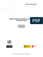 Institucionalidad y desarrollo económico en América Latina