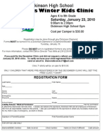 Kids Clinic Application For January