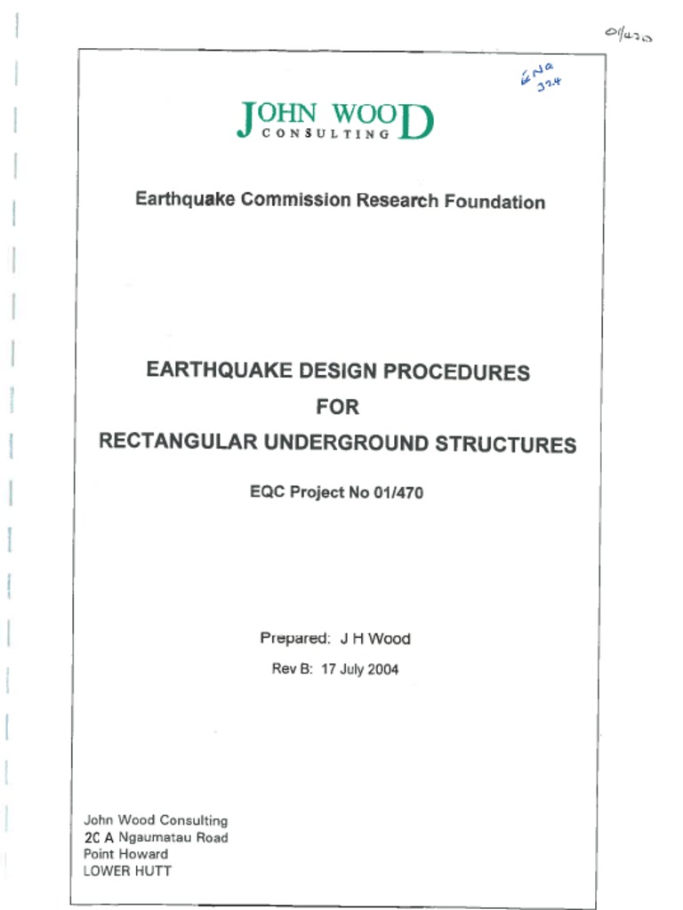 324 Eq Design Rectangular Underground Structures | PDF