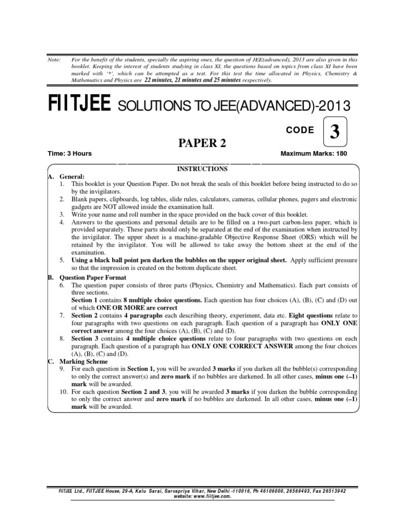 Fitjee Solution To Jee Advanced | PDF | Atomic Nucleus | Electric Power