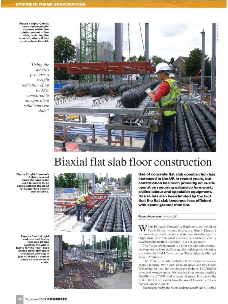 Concrete Biaxial Flat Slab Floor Construction 09 02