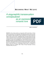 A Utogynephilic Transexualism Conceptualized as an Expression of Romantic Love