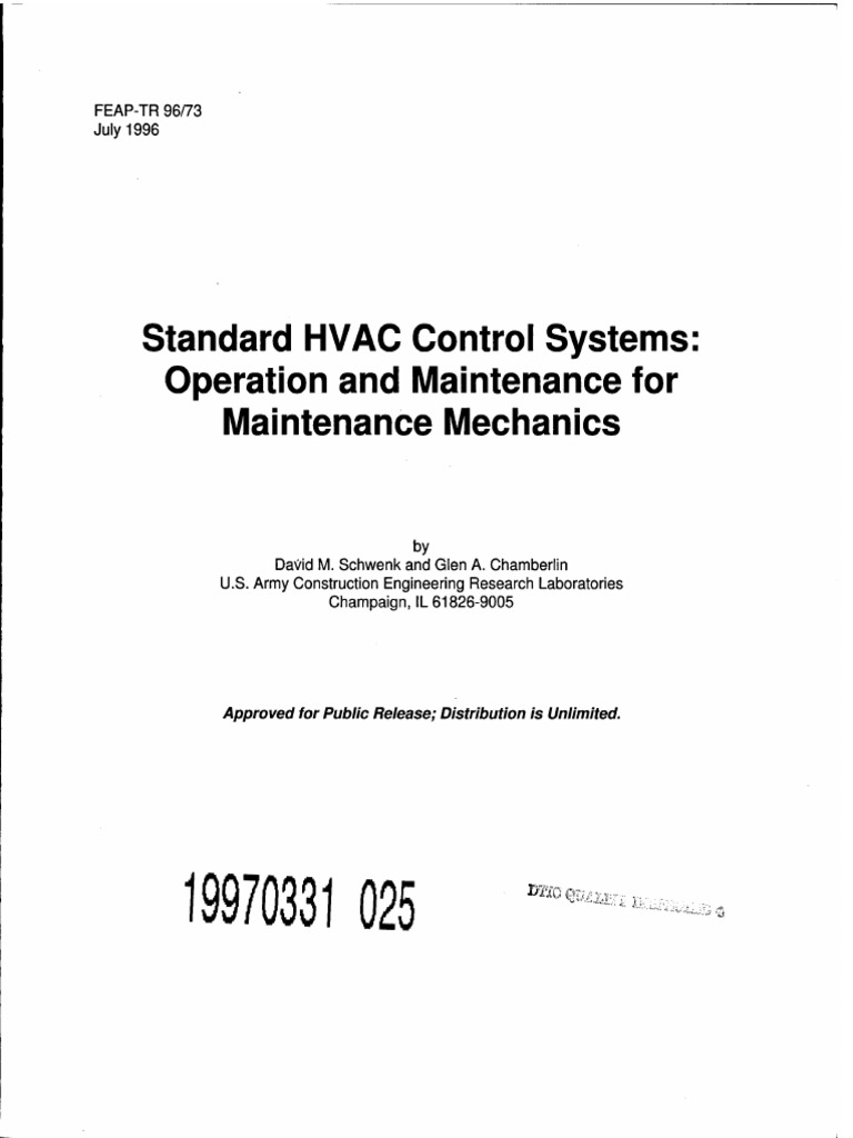 Standard HVAC Control Systems PDF Control Theory Feedback