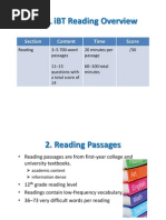 Overview TOEFL iBT Reading