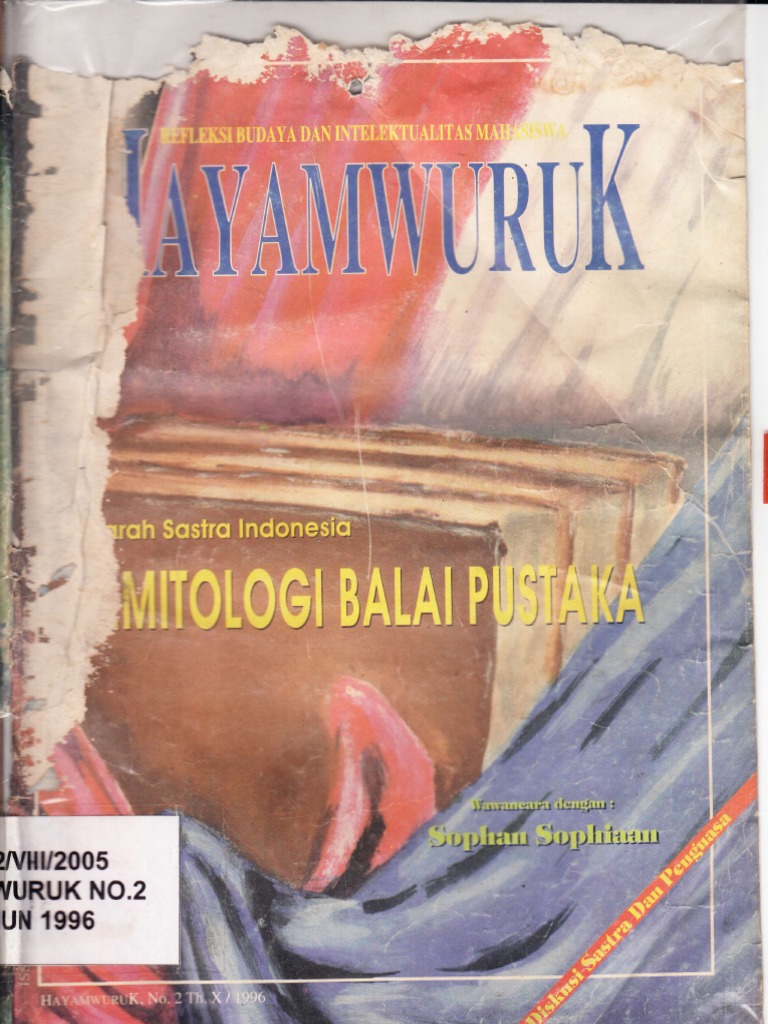 Hayamwuruk No2 X 1996 Sejarah Sastra Indonesia Demitologi Balai Pustaka