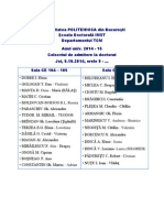 Admitere La Doctorat 2014 IMST TCM