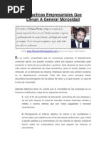 6 Practicas Empresariales Generadoras de Morosidad