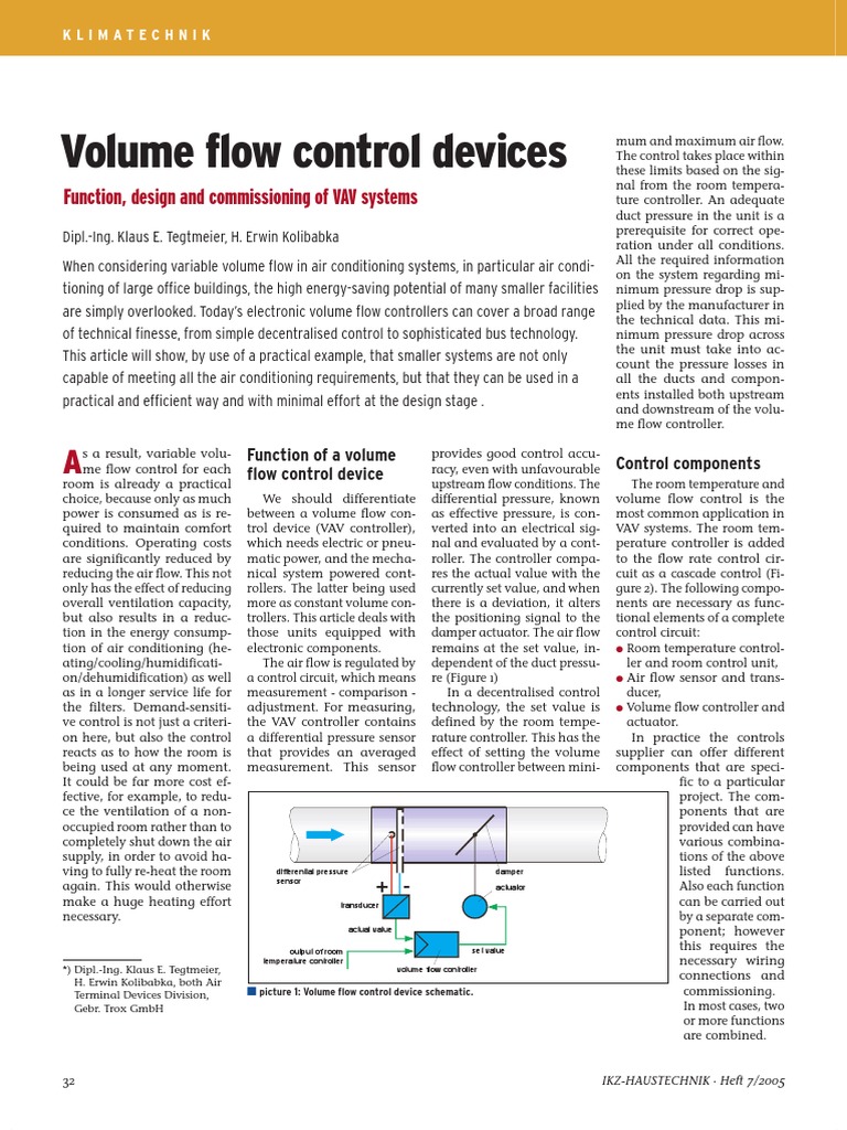 Vav Systems | PDF | Duct (Flow) | Air Conditioning