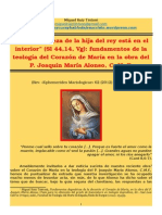 "Toda La Belleza de La Hija Del Rey Está en El Interior" (SL 44,14, VG) : Fundamentos de La Teología Del Corazón de María en La Obra Del P. Joaquín María Alonso, C. M. F.