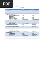 Eng 210 Spring 2015 Due Dates