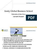 Amity Global Business School: Motivation of Sales Force Aparajita Dasgupta