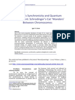 C.G. Jung's Synchronicity and Quantum Entanglement: Schrodinger's Cat Wanders' Between Chromosomes