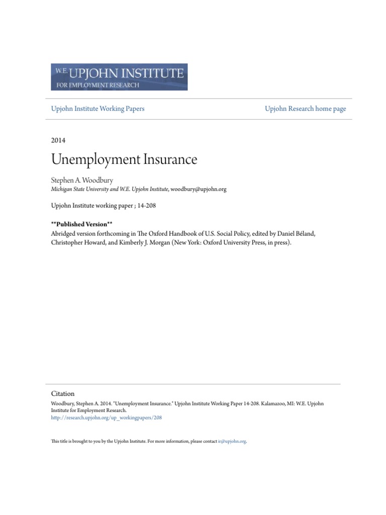 Unemployment Insurance | PDF | Unemployment Benefits | Social Security (United States)