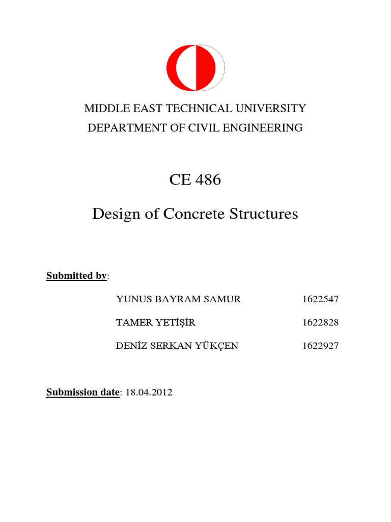 CE 486 Preliminary Report - Denizyukcen | PDF | Beam (Structure ...