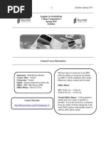 Eng 111 Spring 2015 Syllabus