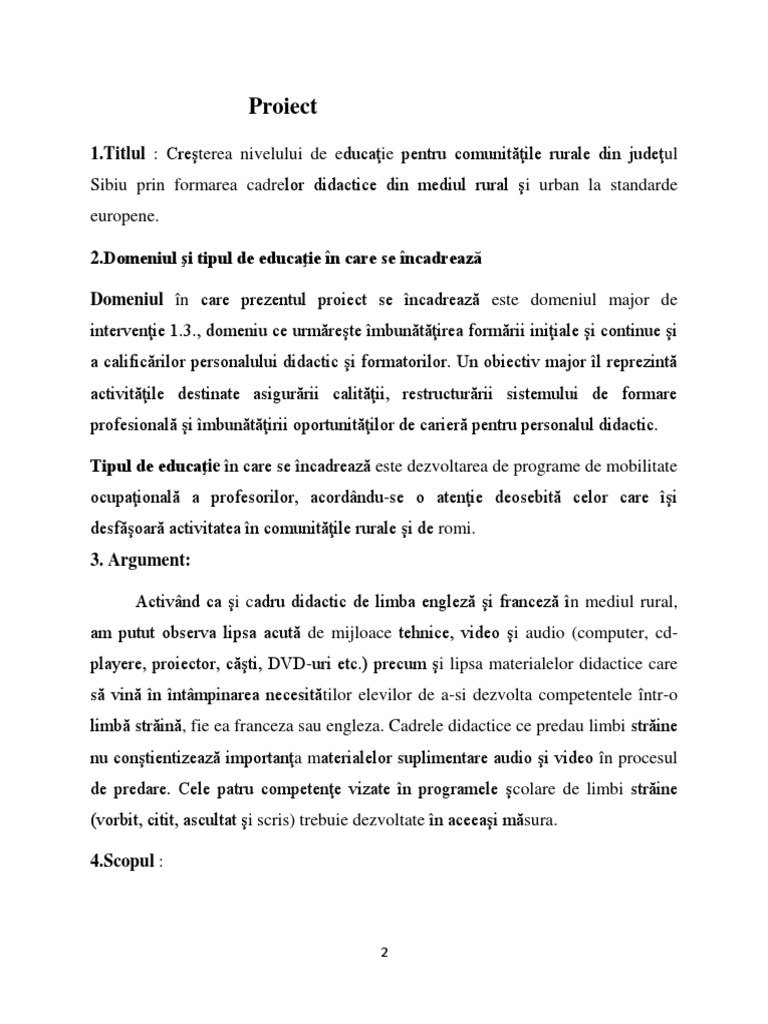 Proiect European | PDF