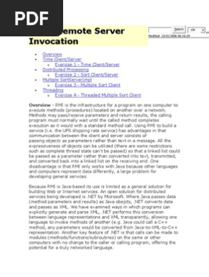 N342 Remote Server Invocation