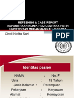 Cindi Nofita Sari: Refeshing & Case Report Kepanitraan Klinik Rsij Cempaka Putih Universitas Muhammadiyah Jakarta
