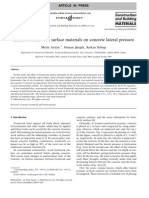 Effects of Formwork Surface Materials on Concrete Lateral Pressure