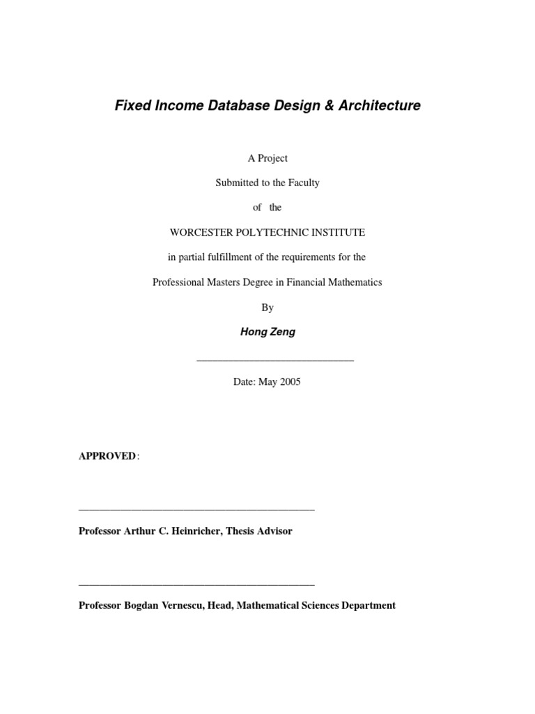 Fixed Income Report | PDF | Bond Duration | Bonds (Finance)