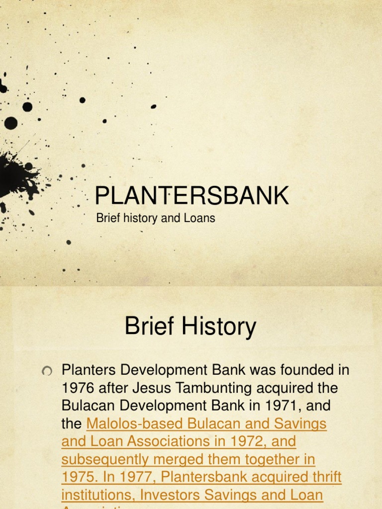 Planters Bank PDF Loans Banks