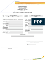 Health Examination Form: Gumaca East District