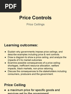 Unit 4 2 Price Ceiling Economic Equilibrium Economic Surplus