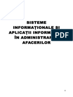 Sisteme Informationale Si Aplicatii Informatice in Administrarea Afacerilor