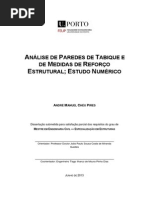 Analise de Paredes de Tabique e de Medidas de Reforco Estrutural Estudo Numerico