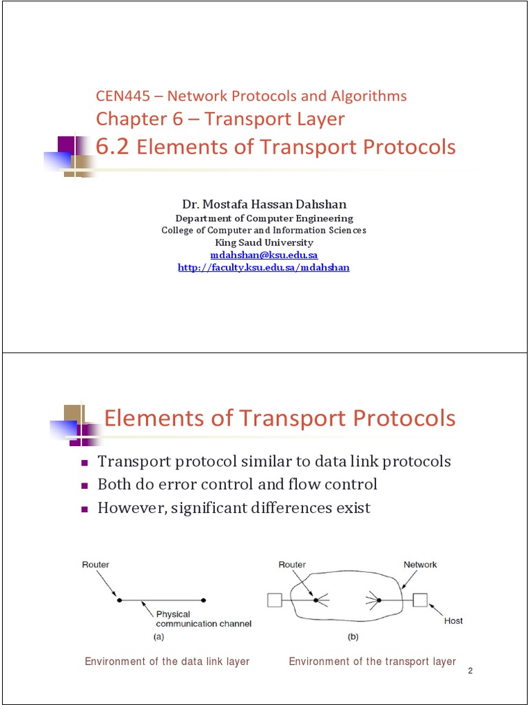 6.2 Elements of Transport Protocols | Transmission Control Protocol ...