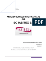 Analiza Surselor de Finantare Ale SC IASITEX SA