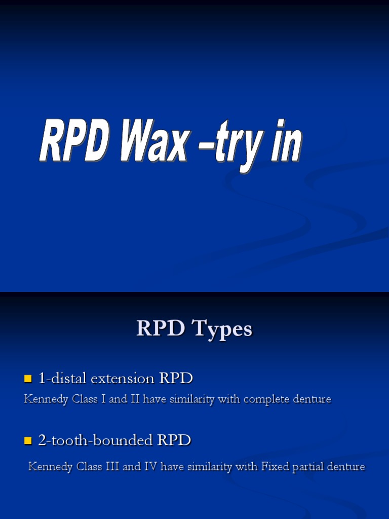 Wax Try-In of Removable Partial Denture - 2 | PDF | Dentures | Health ...