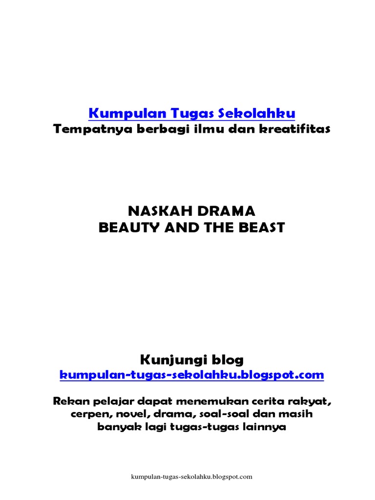 Naskah Drama Beauty and the Beast