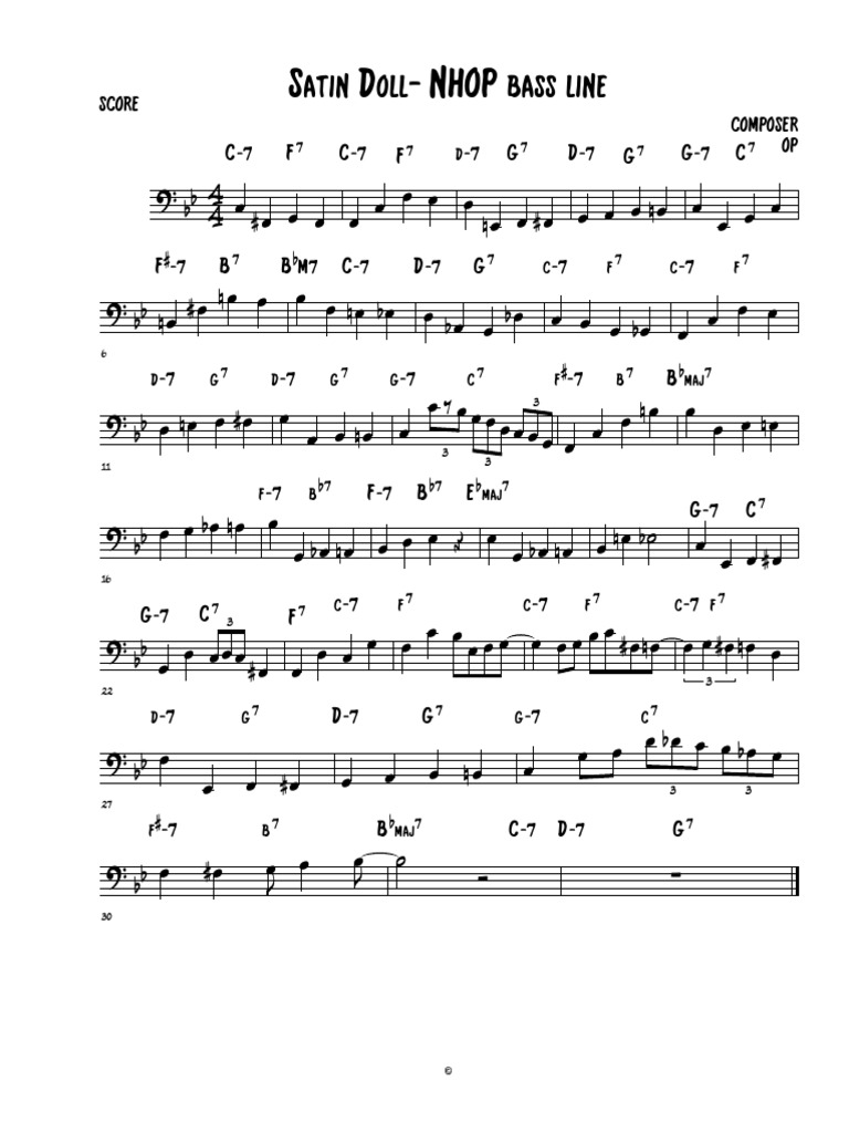 Satin doll piano transcription pdf