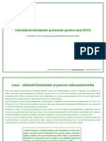 Calendarul Dorintelor Personale 2015