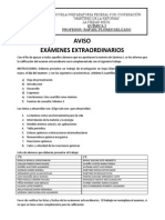 Aviso Examenes Extraordinarios