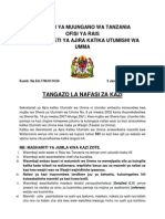 Tangazo January Kiswahili-2014 PDF