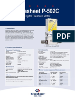 Datasheet P 502C Pressure Meter