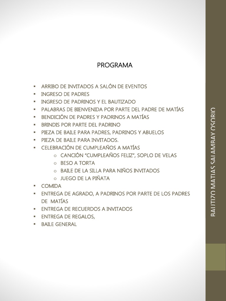Programa Bautizo