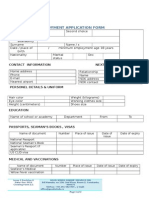 Employment Application Form