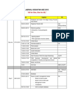 Jadwal Kegiatan Aee 2015: "All For One, One For All,"