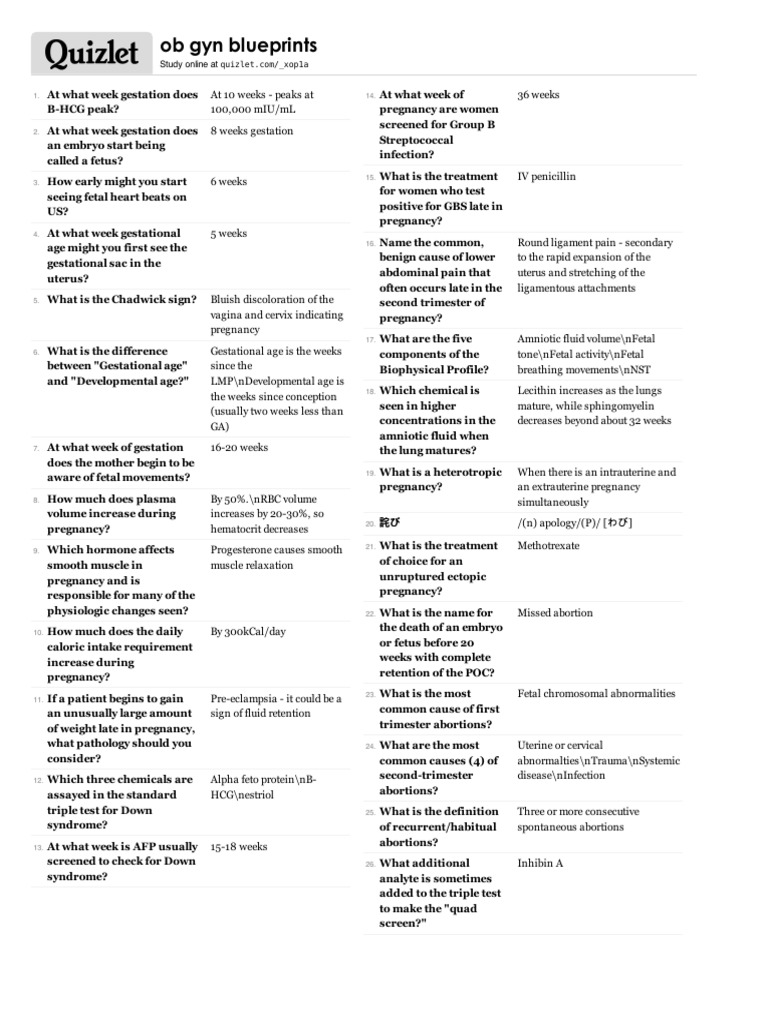 Key Concepts in Obstetrics & Gynecology | PDF | Ovarian Cancer ...