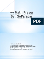 My Math Prayer